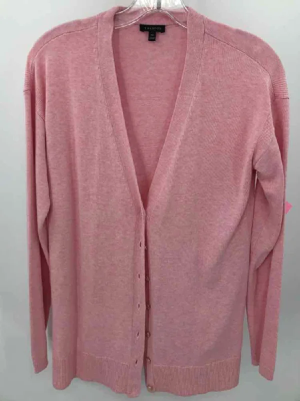 Pre-Owned Talbots Pink Size XS Cardigan Sweater Real Fur Shearling Chenille