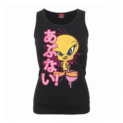 Spiral Direct Womens/Ladies Danger Tweety Looney Tunes Tank Top baby blue tank