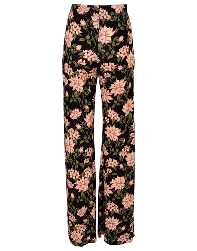 Wide Leg Print Pant Classic Pleated Pants