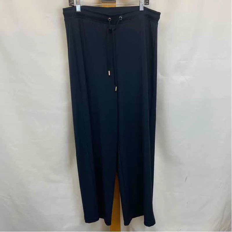 Chico's Women's Size 12 Navy Solid Pants Soft Wool Pants