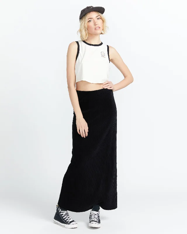 Cording To U Skirt - Black wrap skirt elegant