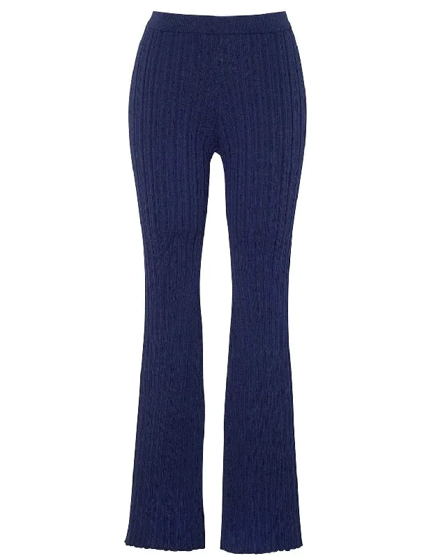 Cotton Crepe Flare Pant Classic Straight Pants