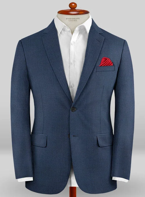 Caccioppoli Sun Dream Amango Flat Blue Wool Silk Jacket Notch Collar Peter Pan Collar Cowl Neck Caccioppoli Sun Dream Amango Flat Blue Wool Silk Jacket Notch Collar Peter Pan Collar Cowl Neck