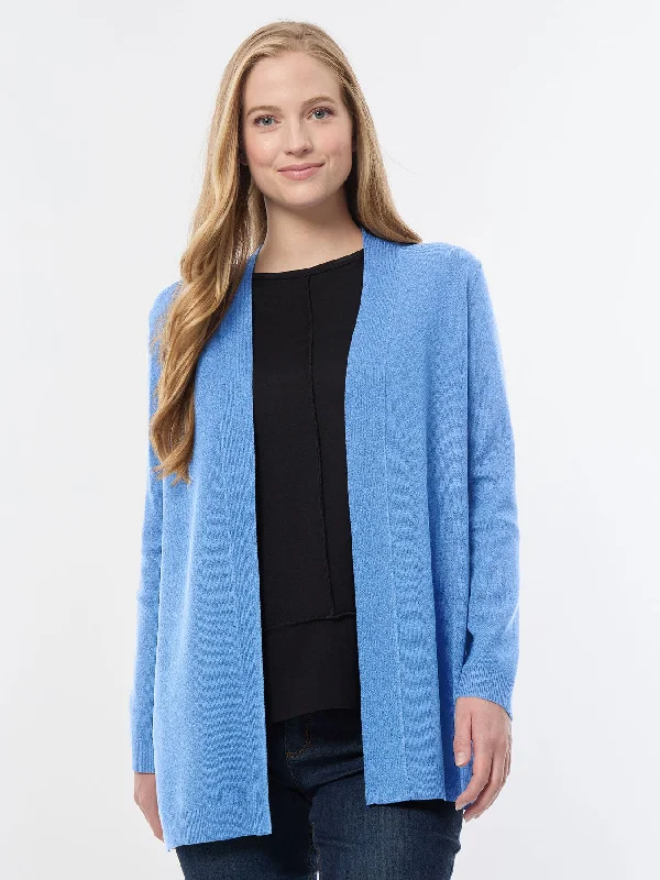 Plus Open Front Icon Cardigan Striped Floral Plaid