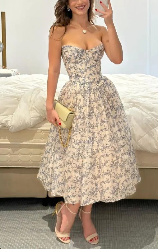 Elegant Sweetheart A-Line Floral Long Party Dress Wedding Guest Dress, DP4440 Tunics Essential wardrobe Elegant Sweetheart A-Line Floral Long Party Dress Wedding Guest Dress, DP4440 Tunics Essential wardrobe