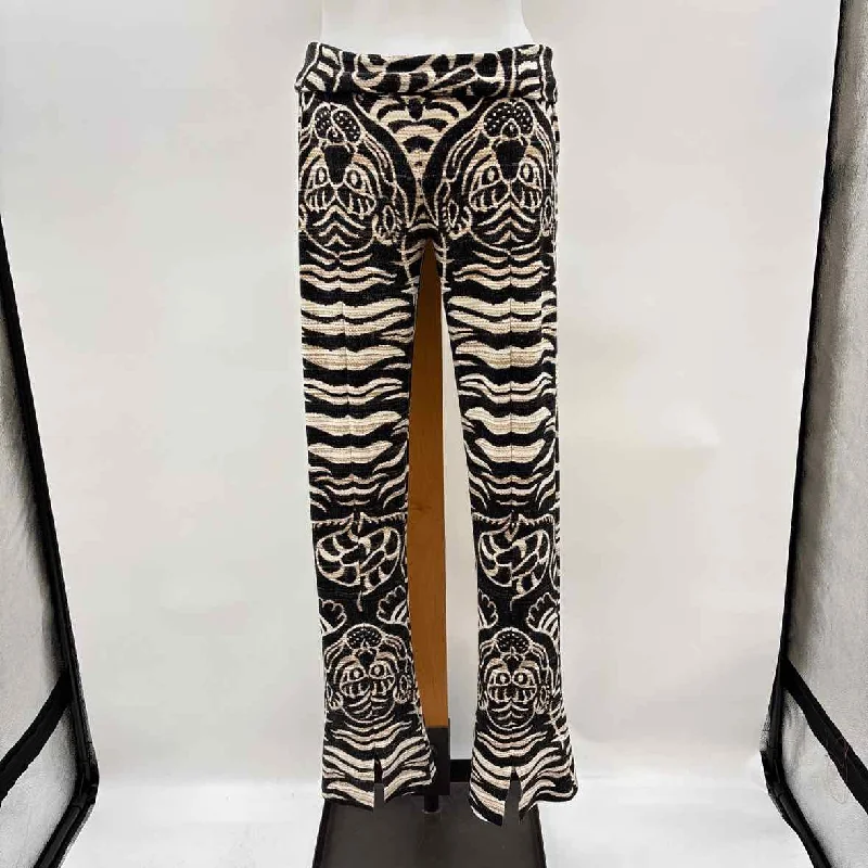 Norma Kamali Women's Size M Brown Tiger Pants Comfortable Denim Pants