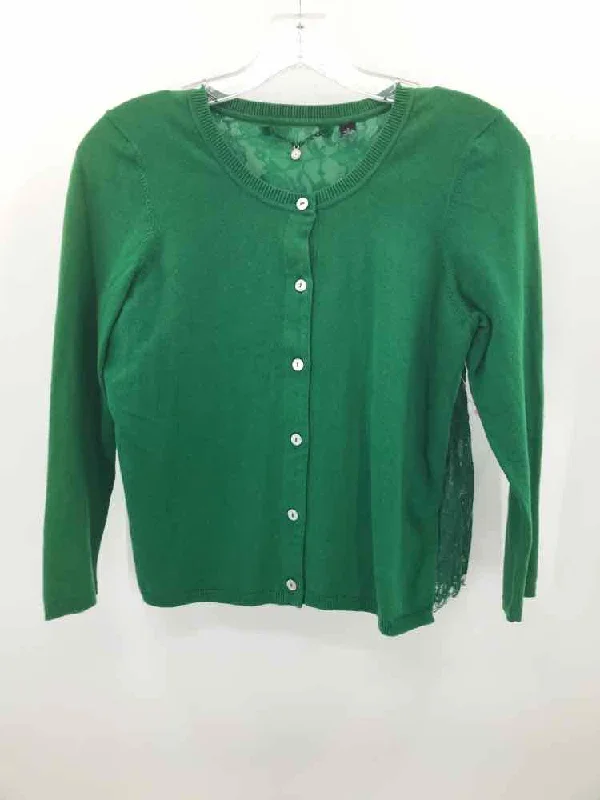 Pre-Owned Knitted & Knotted Green Size Small Cardigan Chenille Fabric Brocade Fabric Lace Fabric Pre-Owned Knitted & Knotted Green Size Small Cardigan Chenille Fabric Brocade Fabric Lace Fabric