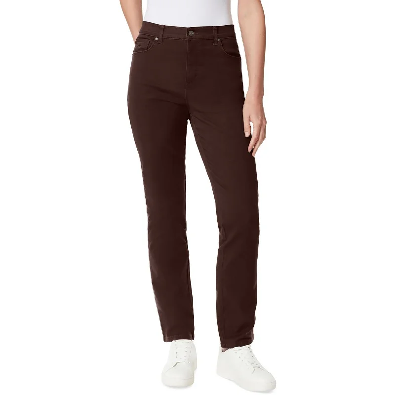 Gloria Vanderbilt Womens Amanda Pocket Denim Straight Leg Pants Casual Sweatpants Style