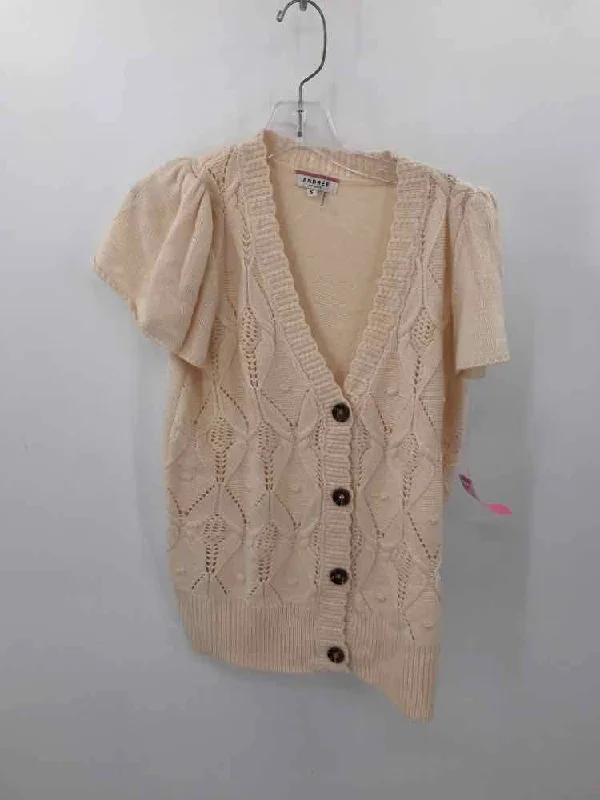 Pre-Owned Andree Ivory Size Small Cardigan Chenille Fabric Brocade Fabric Lace Fabric Pre-Owned Andree Ivory Size Small Cardigan Chenille Fabric Brocade Fabric Lace Fabric