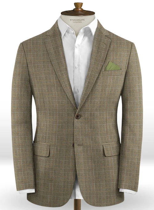 Caccioppoli Dapper Dandy Batito Brown Wool Jacket Hoodie Zip-Up Jacket Button-Up Jacket