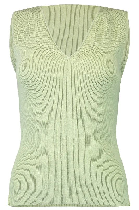 Ribbed V-Neck Tank floral tank top