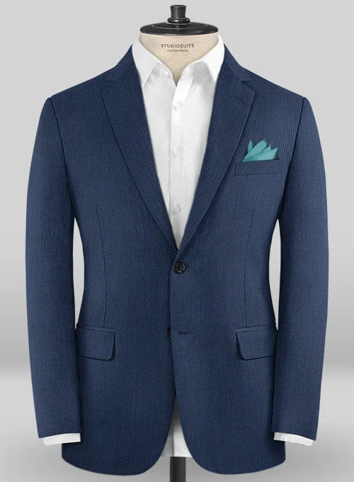 Caccioppoli Sun Dream Kara Blue Wool Silk Jacket Collared Jacket Crew Neck Jacket Turtle Neck Jacket