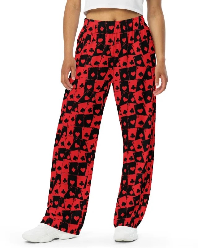 Ace Of Hearts Wide Leg Pants Chic Slim Fit Pants