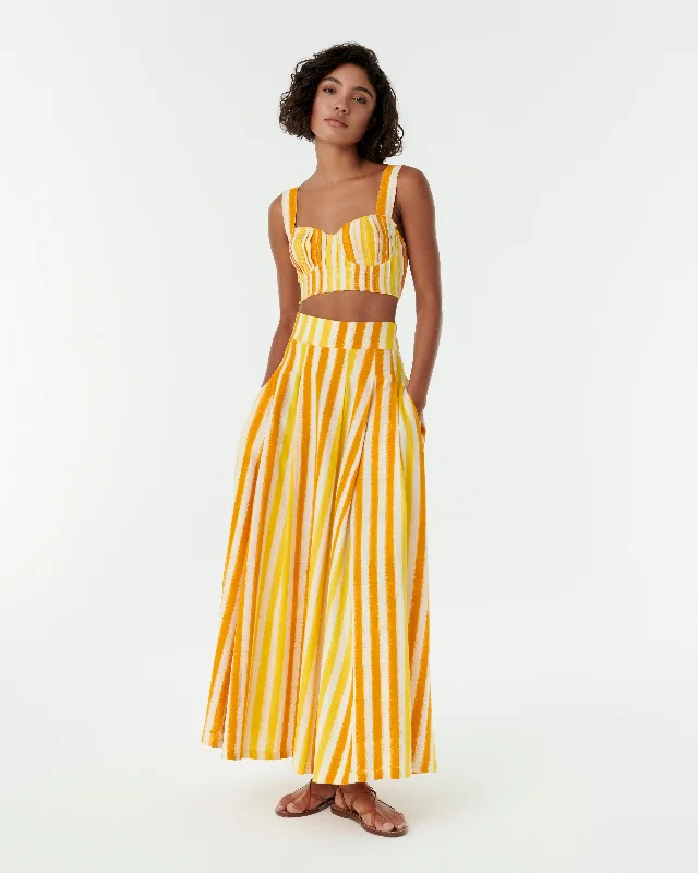 Flaminia Skirt in Ikat Stripes lace skirt delicate