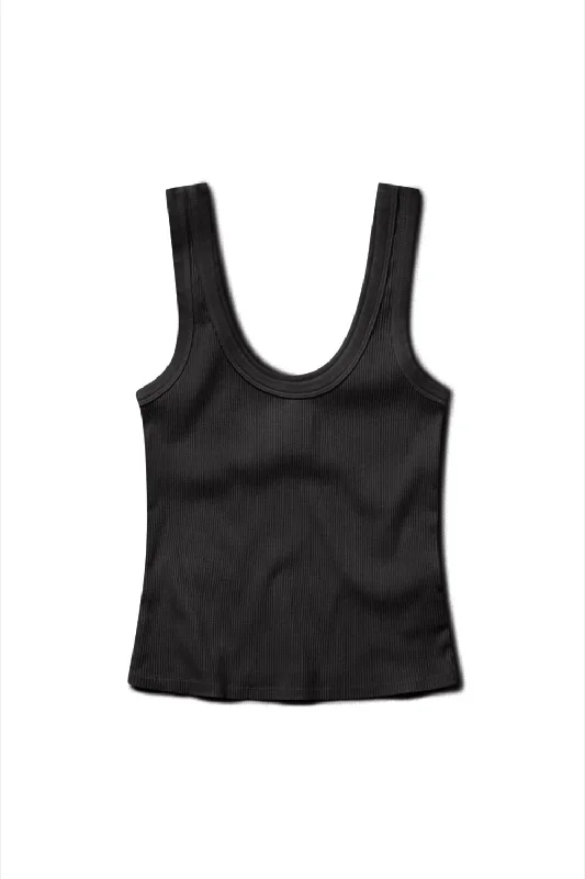 Faye Tank - Black bold tank top