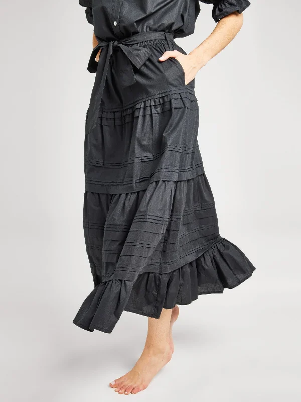 Kasia Skirt in Black cotton skirt soft