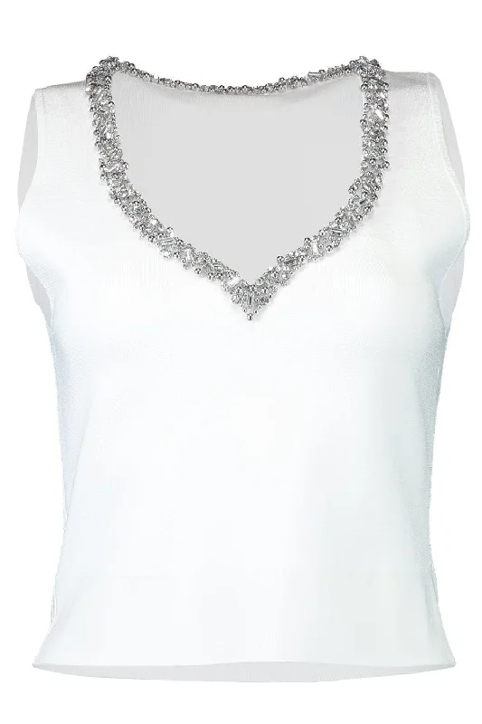 Marceline Tank - Ivory layering tank top