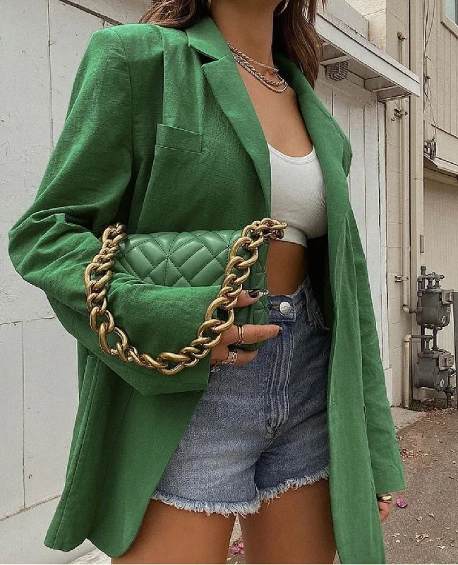 2022Women's Autumn Coat Oversize Casual Y2k Cardigan Green Pink Female Blazer Long Sleeve Chic Solid Party Vintage Coats Chenille Fabric Brocade Fabric Lace Fabric 2022Women's Autumn Coat Oversize Casual Y2k Cardigan Green Pink Female Blazer Long Sleeve Chic Solid Party Vintage Coats Chenille Fabric Brocade Fabric Lace Fabric