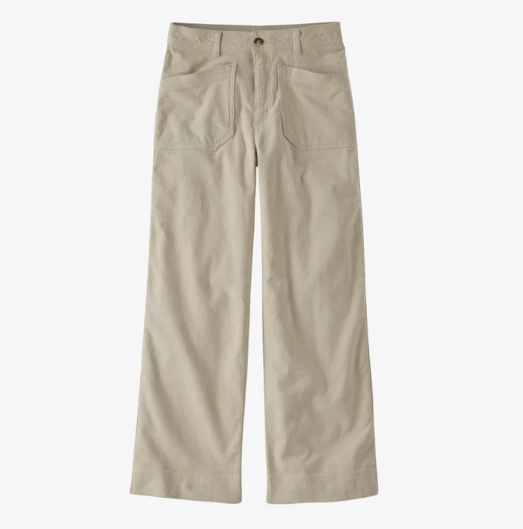 W's Wide Leg Corduroy Pants Classic Pleated Pants