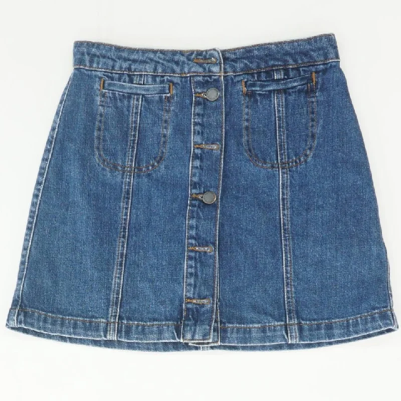 Blue Solid Mini Skirt leather skirt bold
