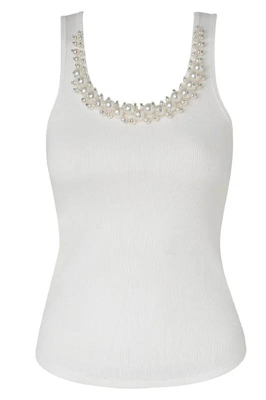 Crush Embellished Scoop Neck Tank lounge tank top