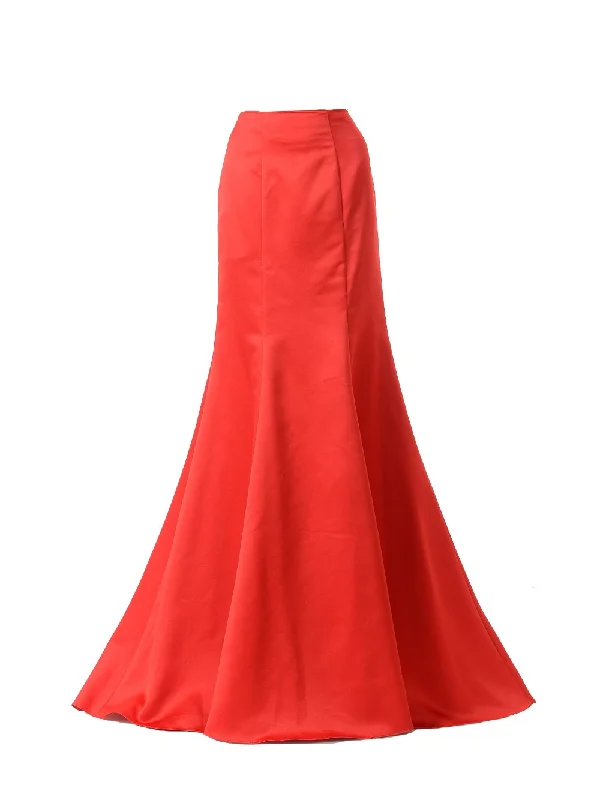 Poly USA | Ed Young SK18 Mermaid Skirt Satin Ruffled Back modal blend skirt