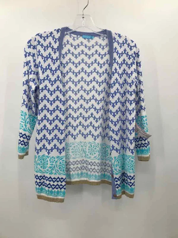 Pre-Owned J Mclaughlin White Size Small Cardigan Sweater Machine Wash Dry Clean Hand Wash