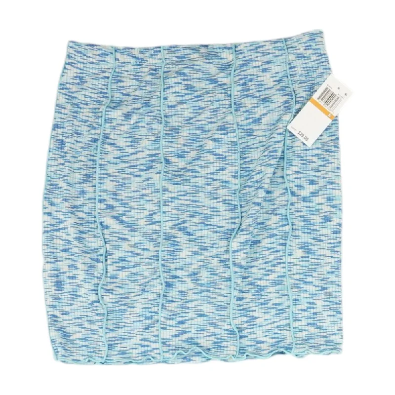 Blue Misc Mini Skirt seamless skirt comfort