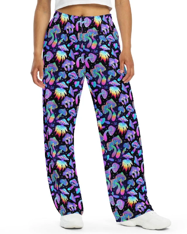 Shroomin Black Wide Leg Pants Fashionable Work Pants