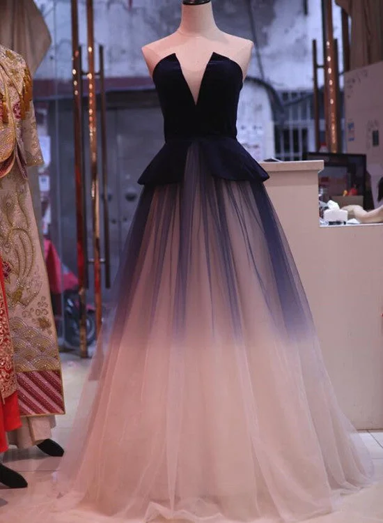 Gorgeous Gradient Tulle with Velvet Lace-up Ball Gown Party Dresses, Pretty Formal Dresses, Prom Dress Tunics Bestseller popular Gorgeous Gradient Tulle with Velvet Lace-up Ball Gown Party Dresses, Pretty Formal Dresses, Prom Dress Tunics Bestseller popular