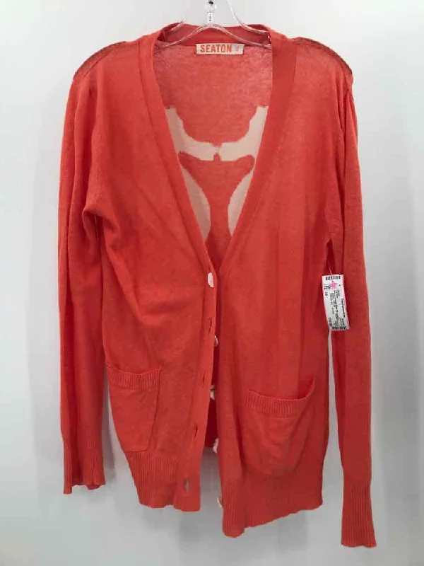 Pre-Owned Seaton Orange Size XS Cardigan Fitted Slim Tailored