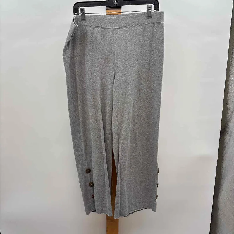 Neon Buddha Women's Size 14 Gray Heathered Pants Cozy Fitted Pants