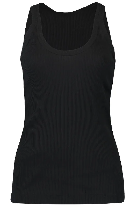 Scoop Neck Tank - Black bronze tank top