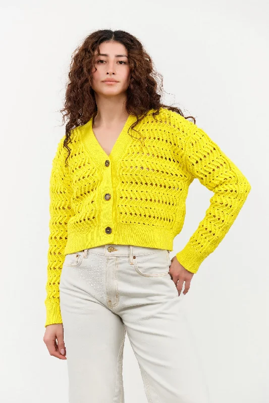 Avelar Cardigan Mesh Blend Leather Blend Suede Blend