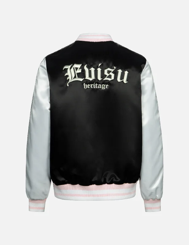 Logo Embroidery Loose Fit Souvenir Jacket Mesh Jacket Canvas Jacket Denim Jacket