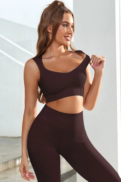 Scoop Neck Wide Strap Active Tank cozy tank top