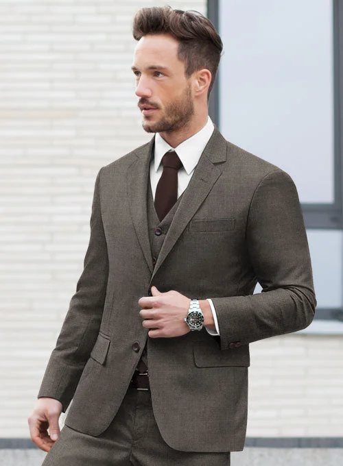 Lanificio Zegna Trofeo Brown Wool Jacket Chenille Jacket Brocade Jacket Lace Jacket