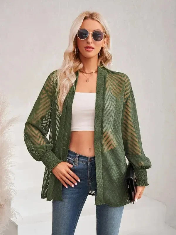 Loose Jacquard Women Cardigan Sweater Chenille Blend Fleece Blend Nylon Blend