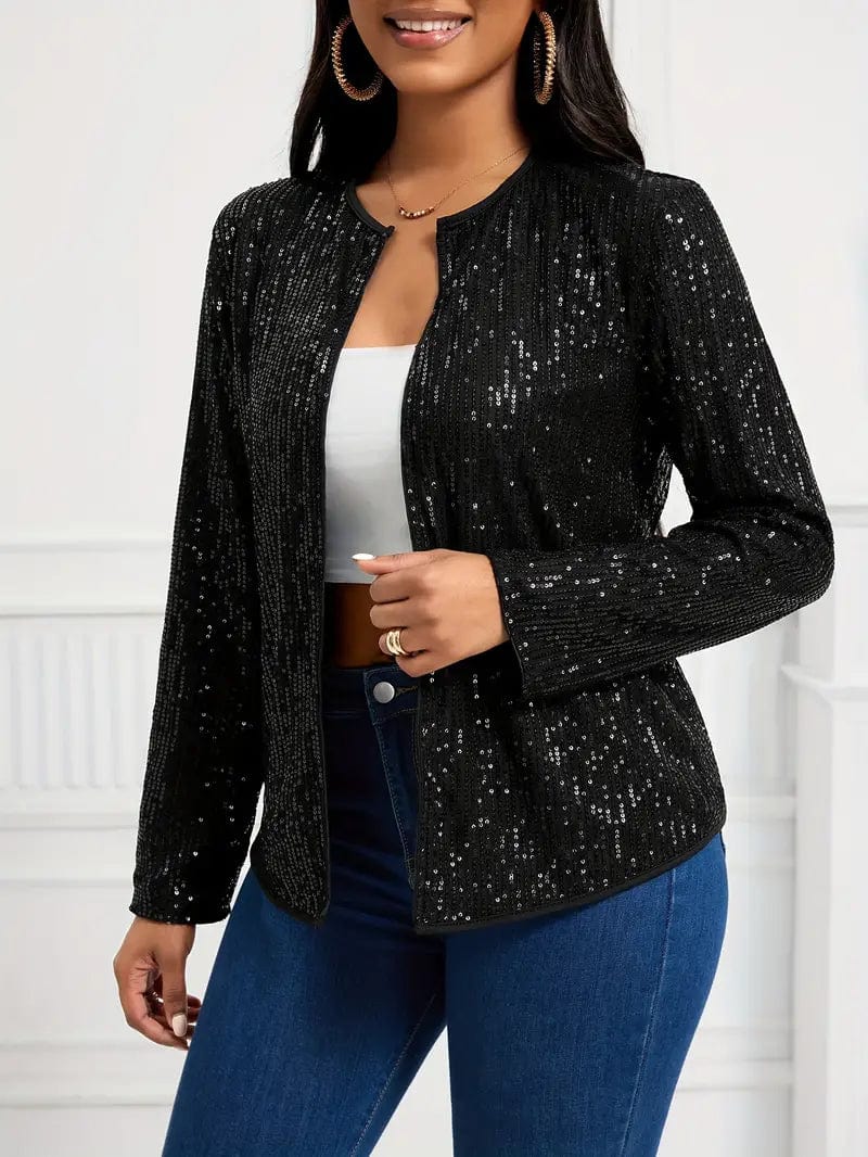 Black Cardigan Jacket Silk Blend Satin Velvet