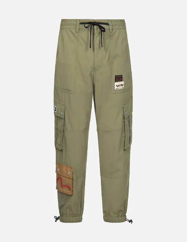 Godhead Appliqué Loose Fit Jogger Pants Formal Wide-Leg Pants
