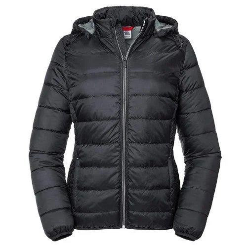 Russell Womens/Ladies Hooded Nano Padded Jacket Print Jacket Jacquard Jacket Embroidered Jacket