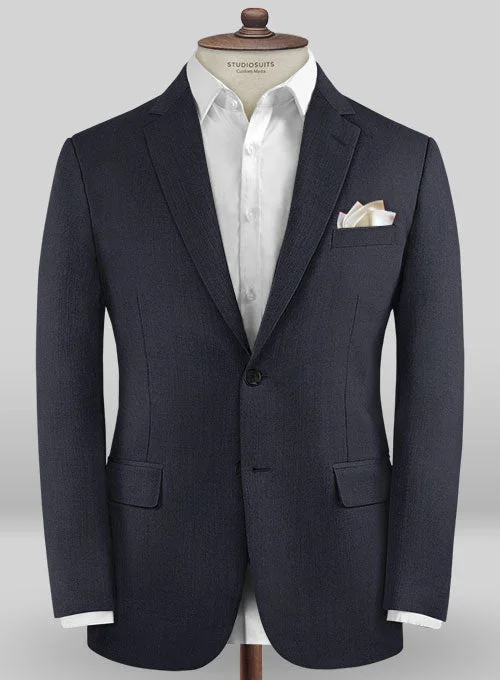 Caccioppoli Sun Dream Dark Navy Blue Wool Silk Jacket Jacket Blazer Coat