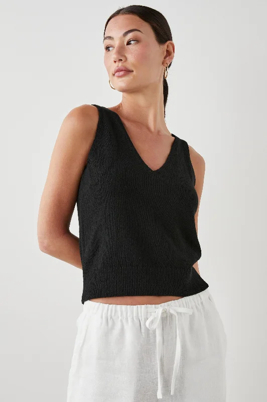 MAISE TANK - BLACK high neck tank
