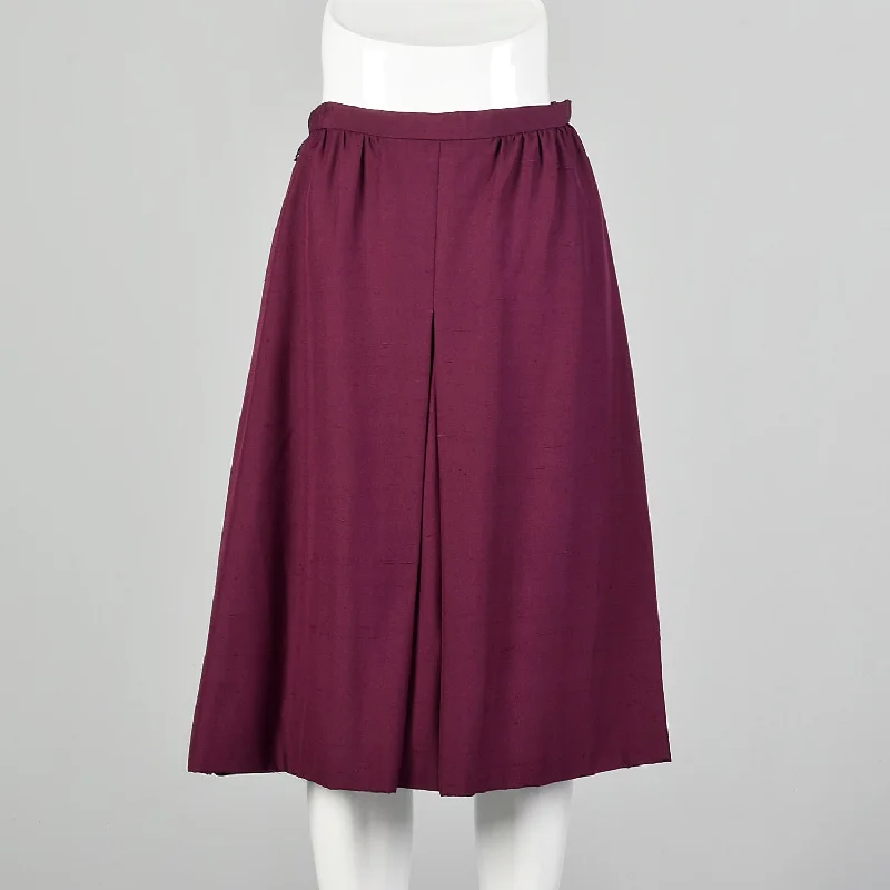 Small 1970s Donald Brooks Purple Skirt patchwork skirt art