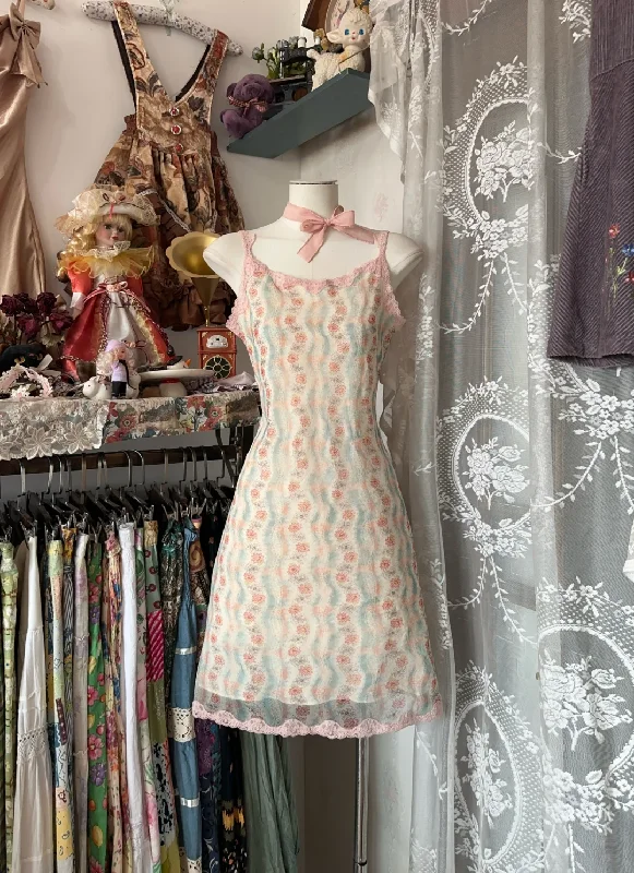 Sweet Spaghetti Straps Printed Sheath Birthday Outfits Short Party Dress, DP4582 Tunics Corduroy durable
