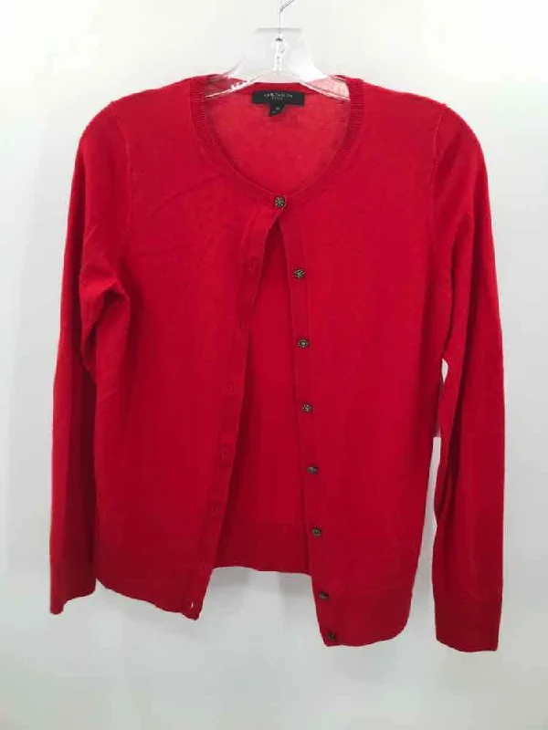 Pre-Owned Ann Taylor Red Size Medium P Cardigan Sweater Button Cardigan Zip Cardigan Pullover Cardigan