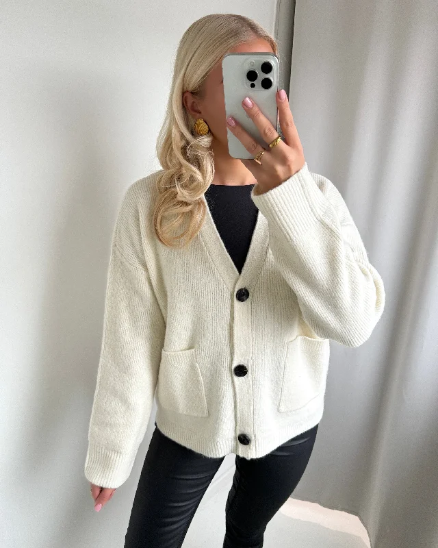 Vero Moda cardigan clio birch/w. melange Elegant Classic Vintage