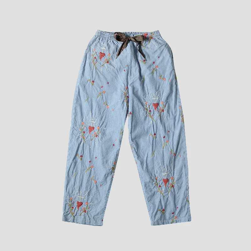 CHAMBRAY CORAZON EASY PANTS Soft Cotton Pants