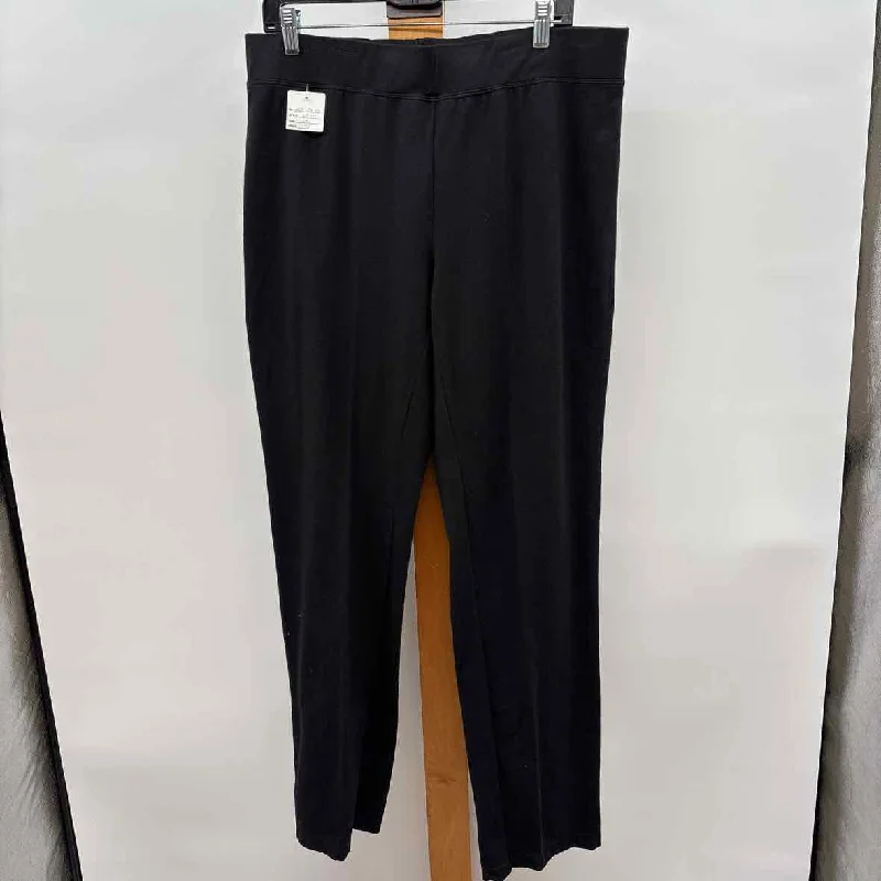 Neon Buddha Women's Size 14 Black Solid Pants Comfortable Jogger Trousers