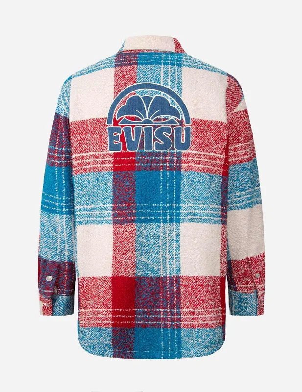 Checked Wool-mix Shirt Jacket Plaid Jacket Tartan Jacket Houndstooth Jacket